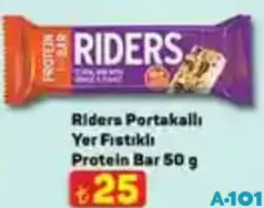 RİDERS PORTAKALLI YER FISTIKLI PROTEİN BAR 50 G RİDERS PORTAKALLI YER FISTIKLI PROTEİN BAR 50 G